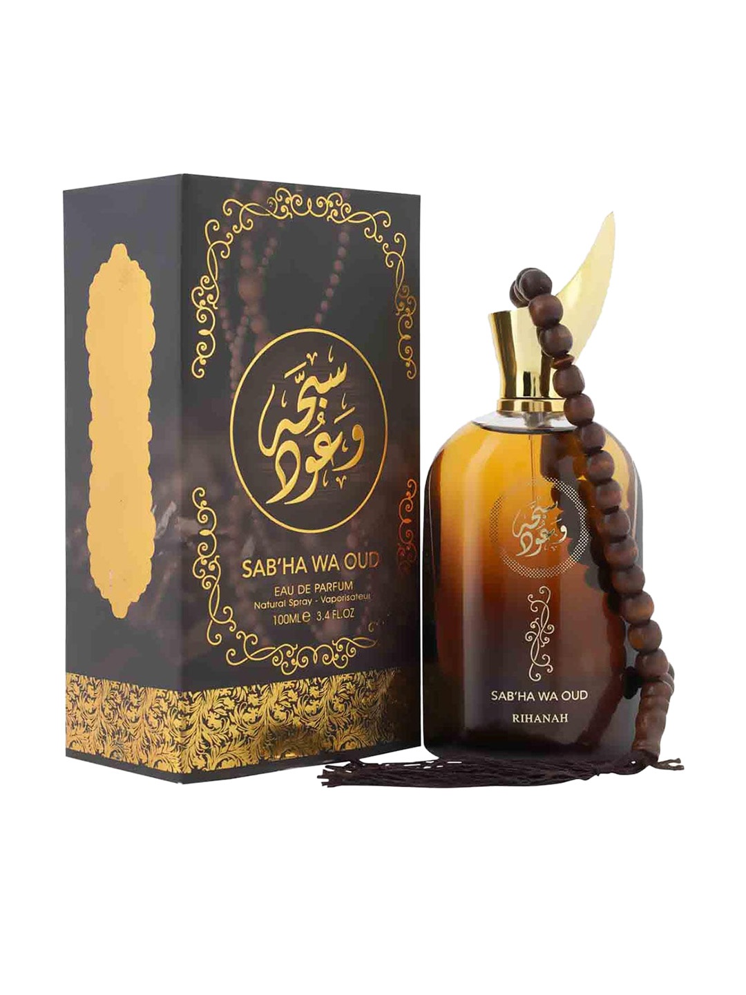 

RIHANAH Men Sabha Wa Oud Imported Long Lasting Eau De Parfum - 100 ml, Brown