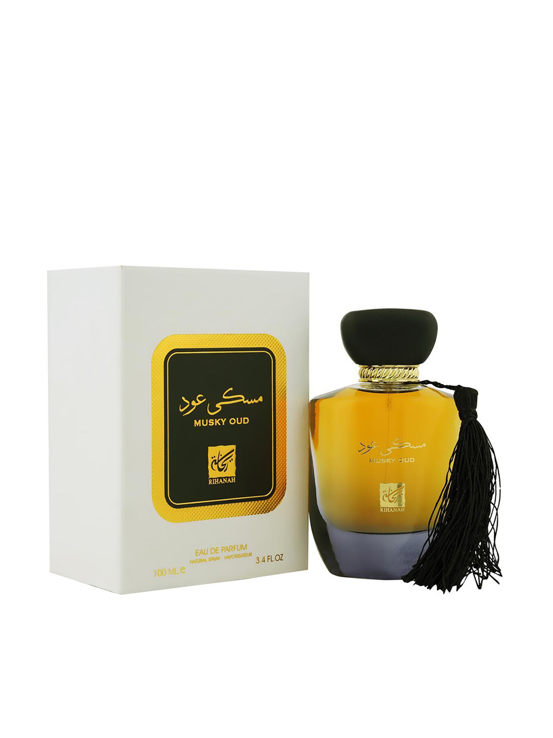 

RIHANAH Men Musky Oud Imported Long Lasting Eau De Parfum - 100 ml, Yellow