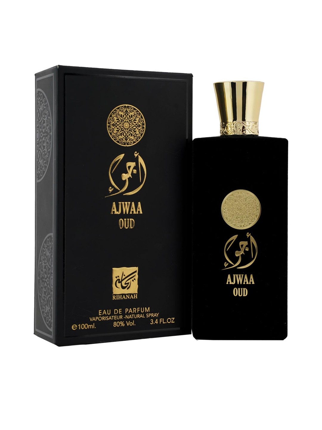 

RIHANAH Men Ajwaa Oud Imported Long Lasting Eau De Parfum - 100 ml, Black