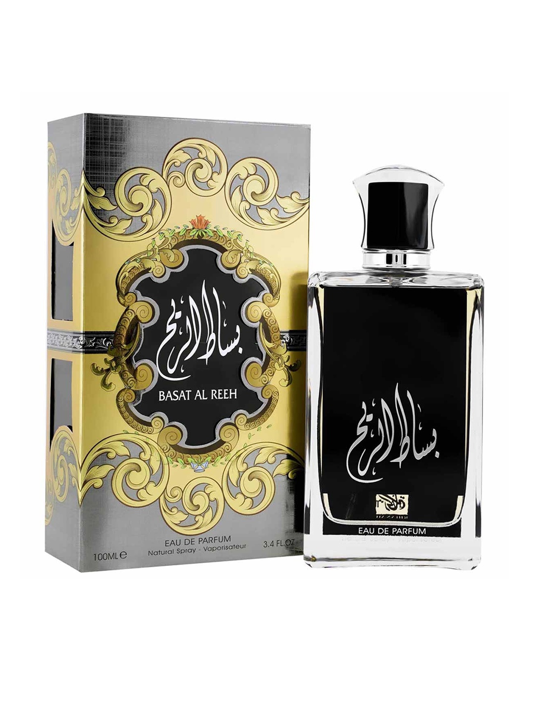 

RIHANAH Men Basat Al Reeh Imported Long Lasting Eau De Parfum - 100 ml, Black