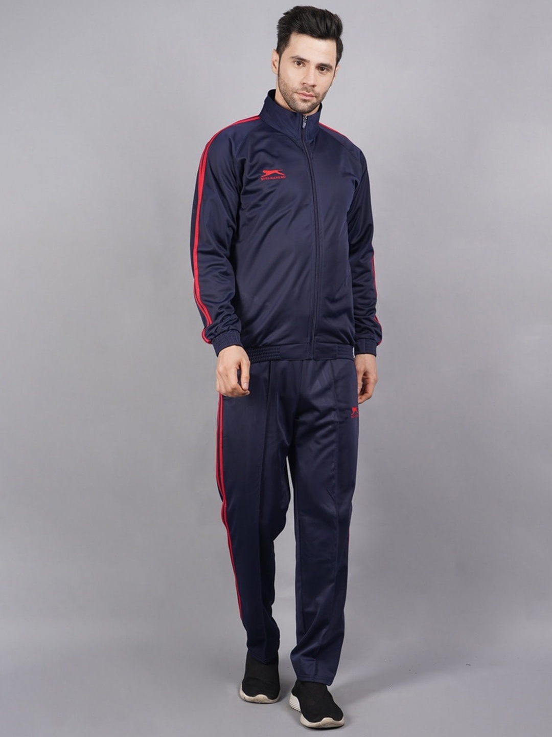 

Shiv Naresh Men Mock Collar Mid-Rise Tracksuits, Blue