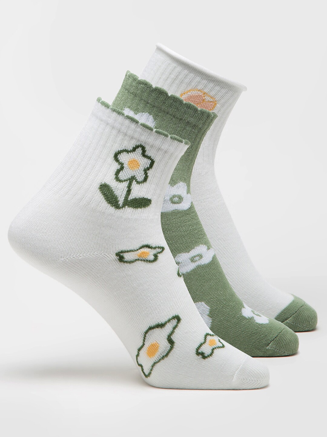 

J Style Women Pack Of 3 Assorted Ankle-Length Socks