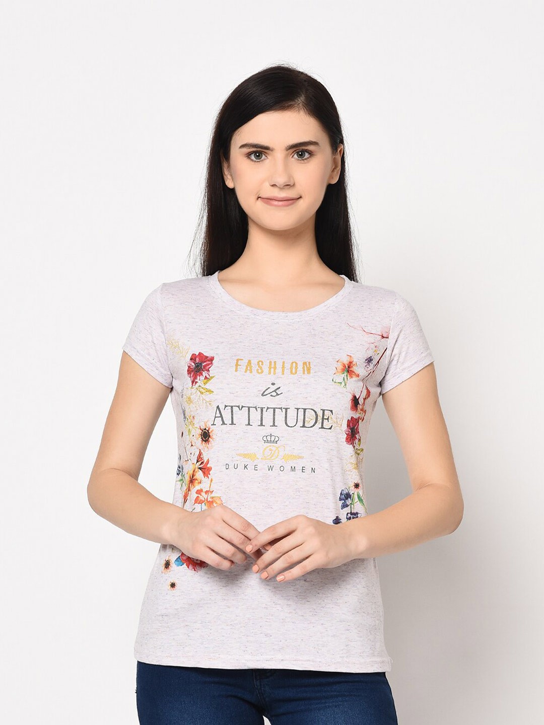 

Duke Print Top, Grey