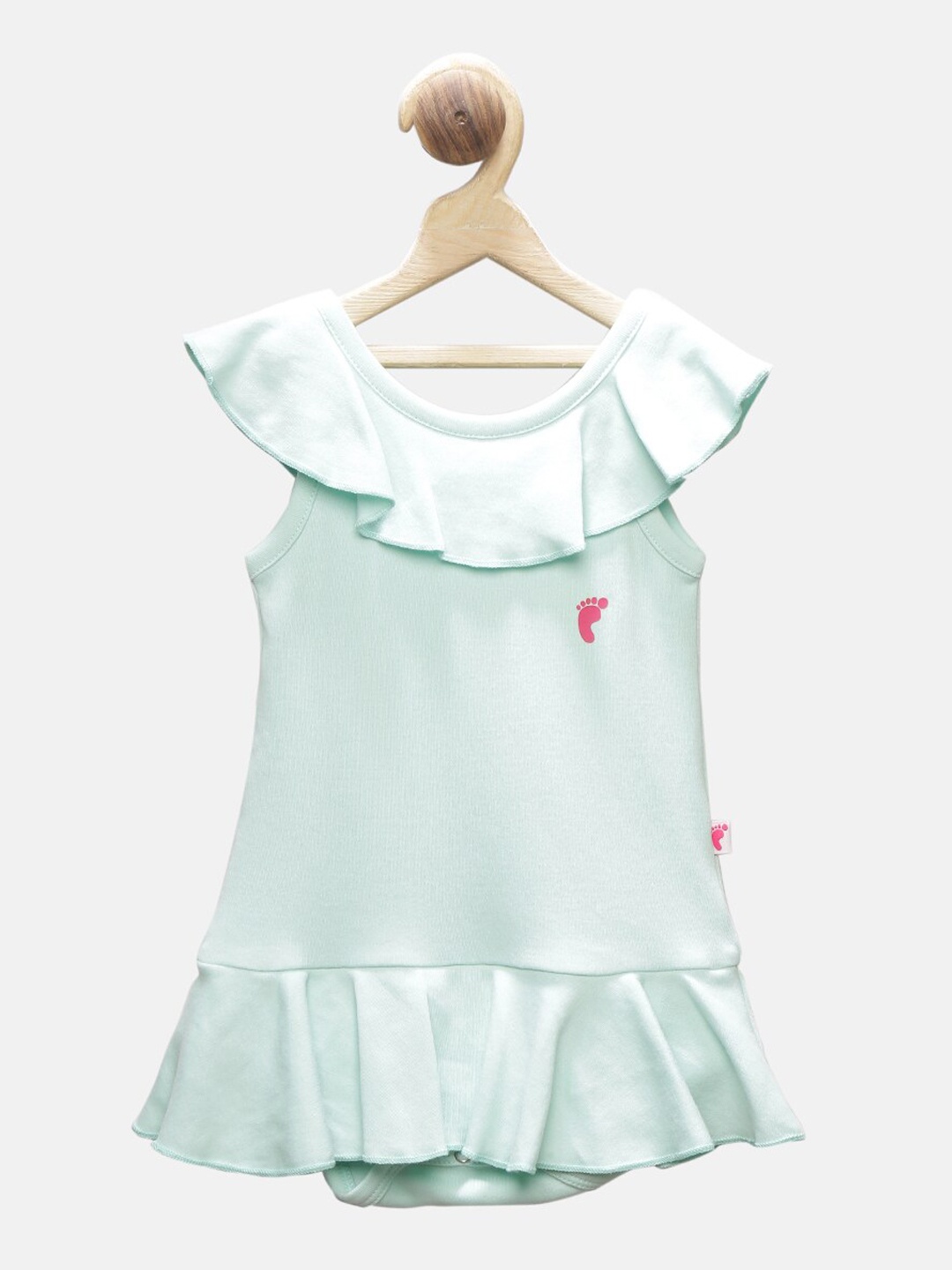 

First Kick Infant Cotton Bodysuit, Sea green