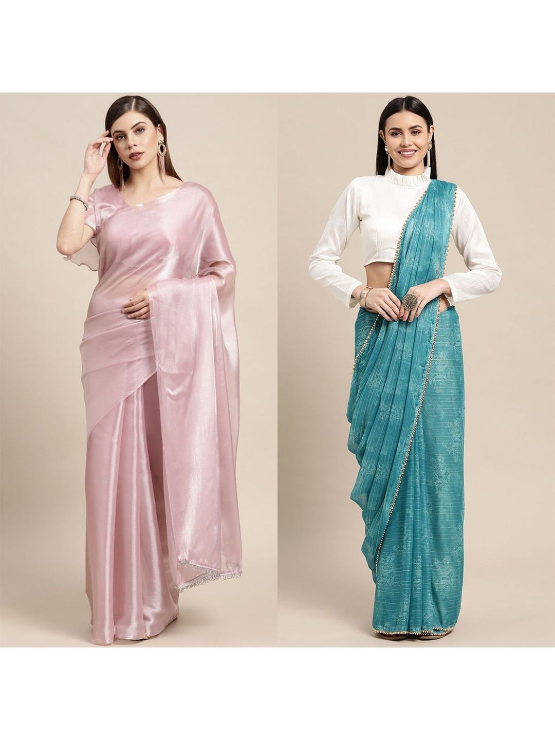 

AVANSHEE Pack of 2 Saree, Purple