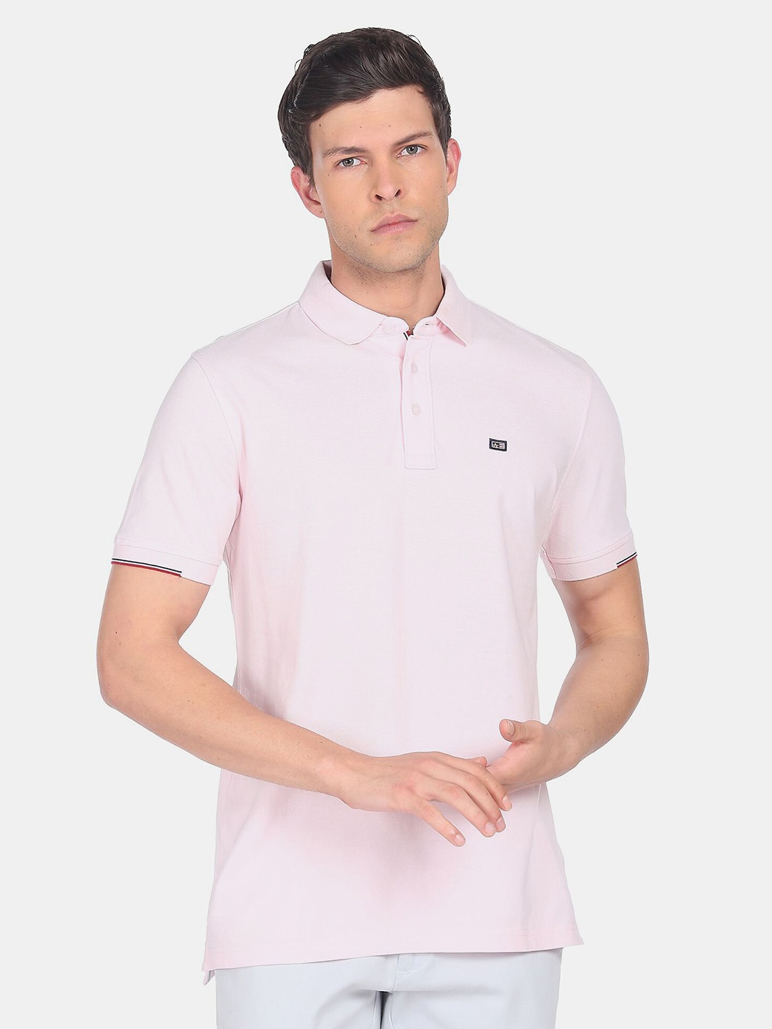 

Arrow Sport Men Cotton Polo Collar T-shirt, Pink