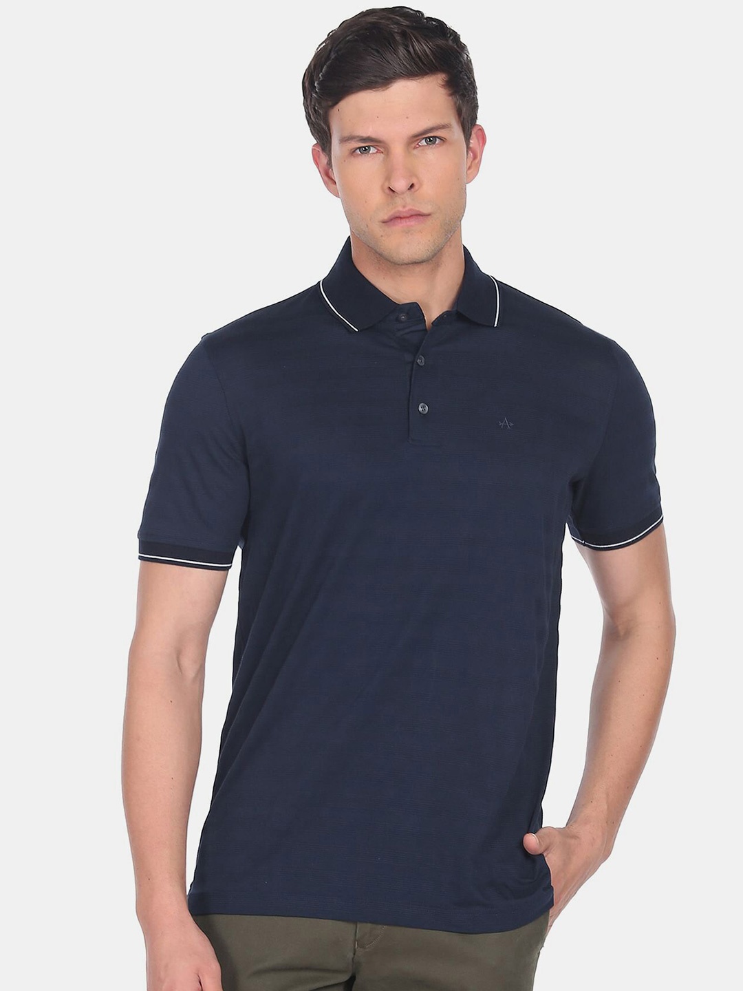 

Arrow Men Pure Cotton Polo Collar T-shirt, Blue