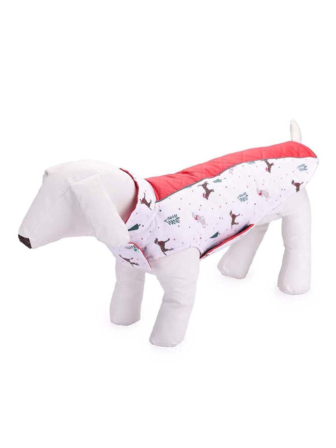 

Lulala Printed Reversible Winter Dog Jacket, White