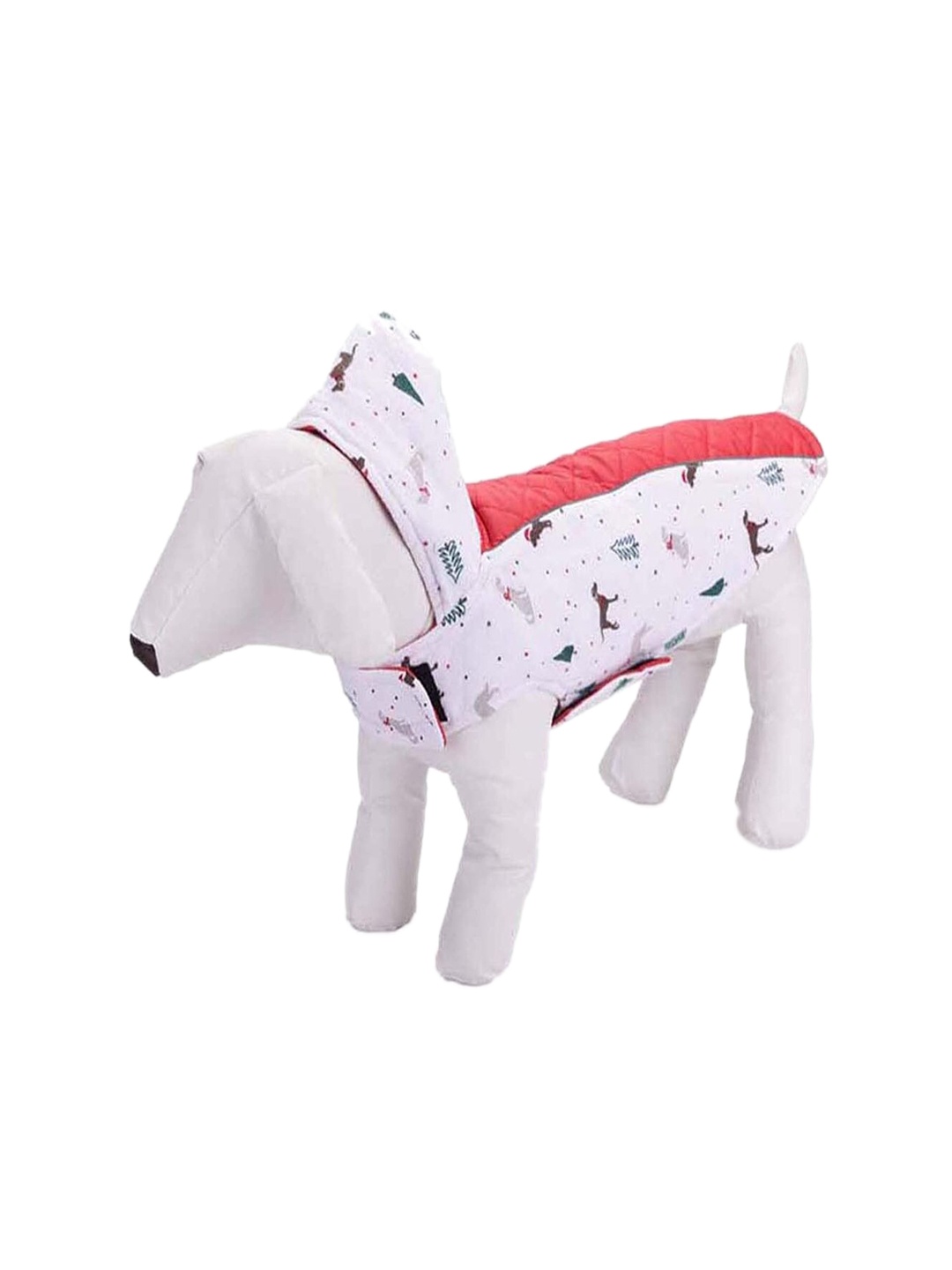 

Lulala Printed Reversible Winter Dog Jacket, White