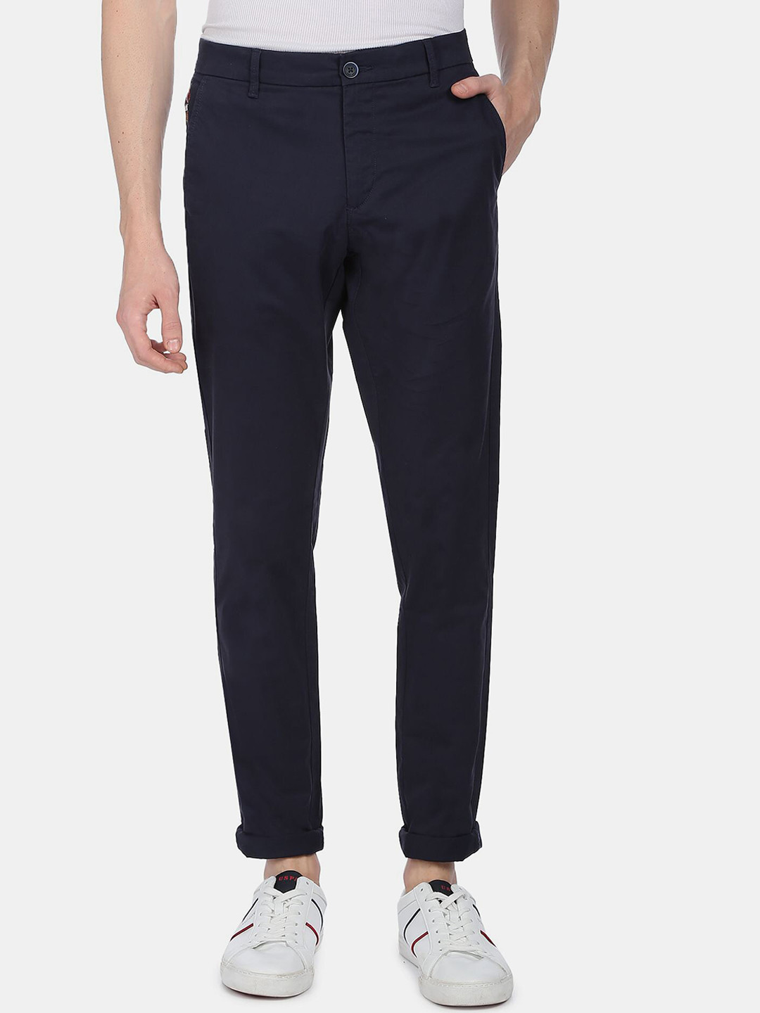 

U.S. Polo Assn. Men Cotton Trousers, Blue