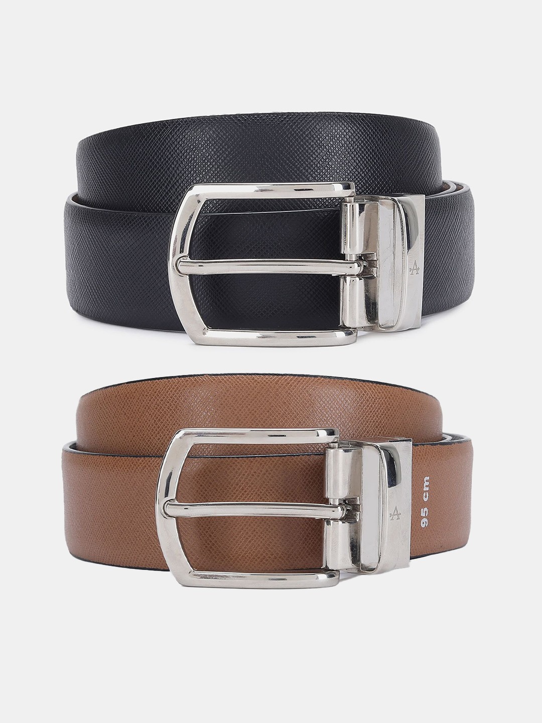 

Arrow Men Set of 2 Textured Belt, Black