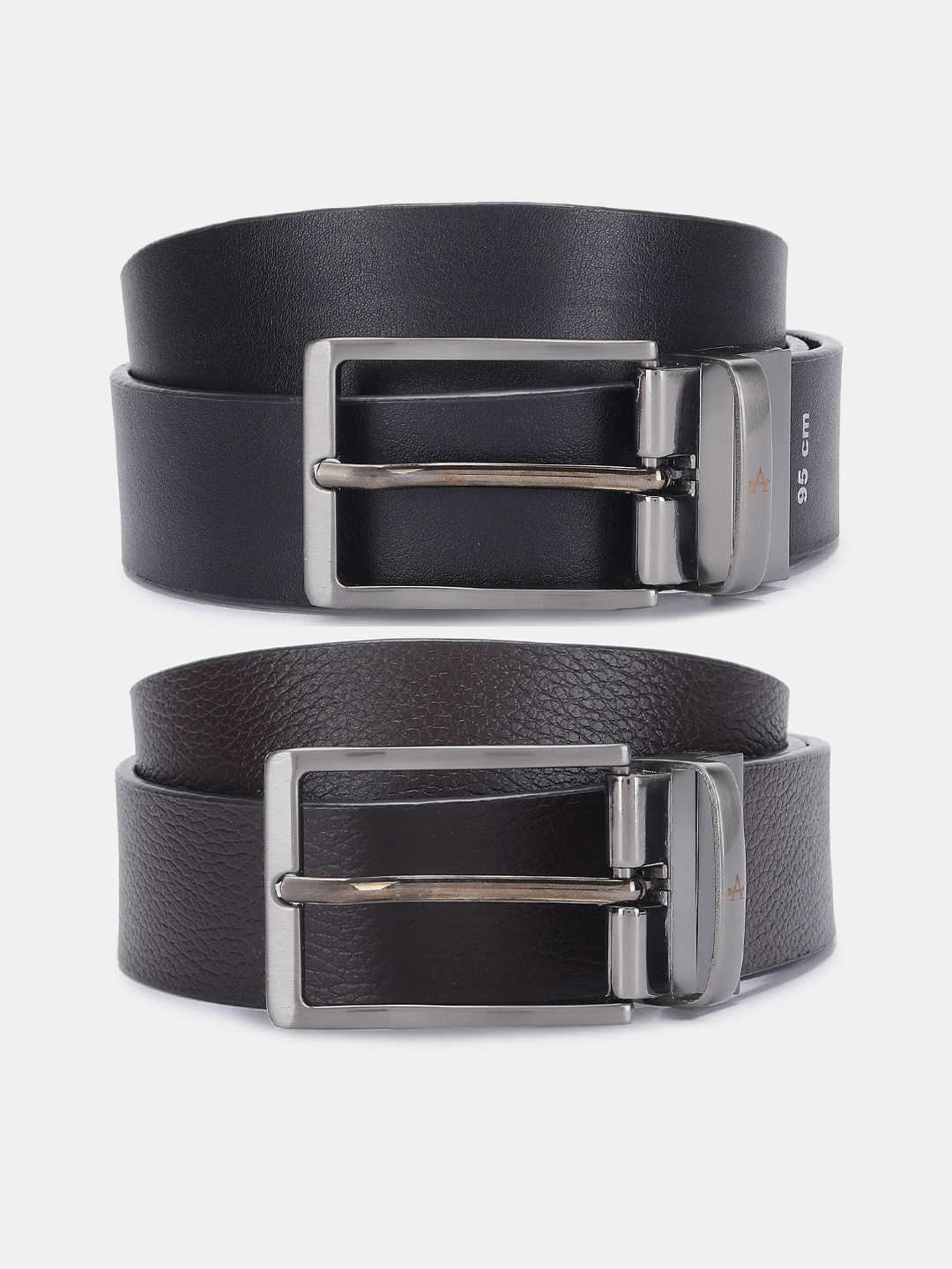 

Arrow Men Set of 2 Solid Reversible Belt, Black
