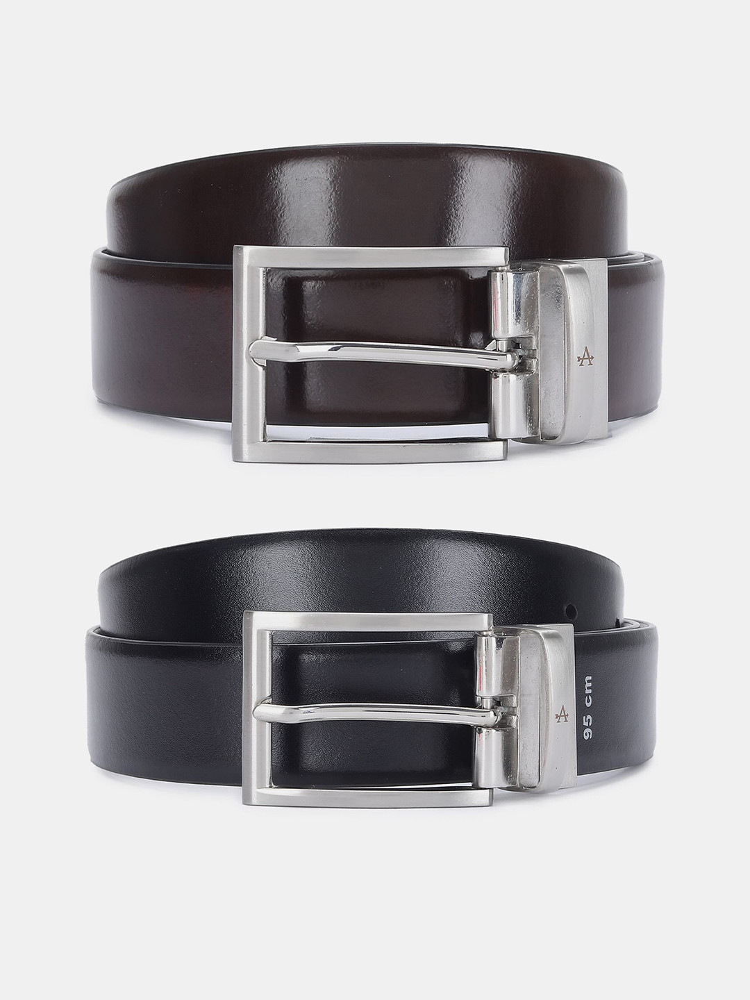 

Arrow Men Set of 2 Solid Reversible Belt, Black