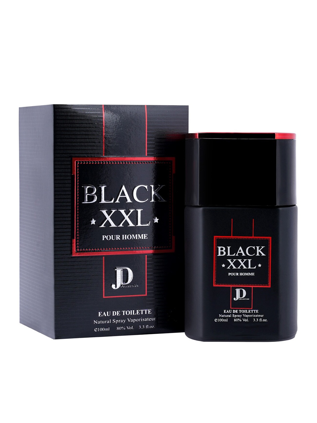 

JD COLLECTION Men Black XXL Long Lasting Eau De Toilette Natural Spray - 100ml