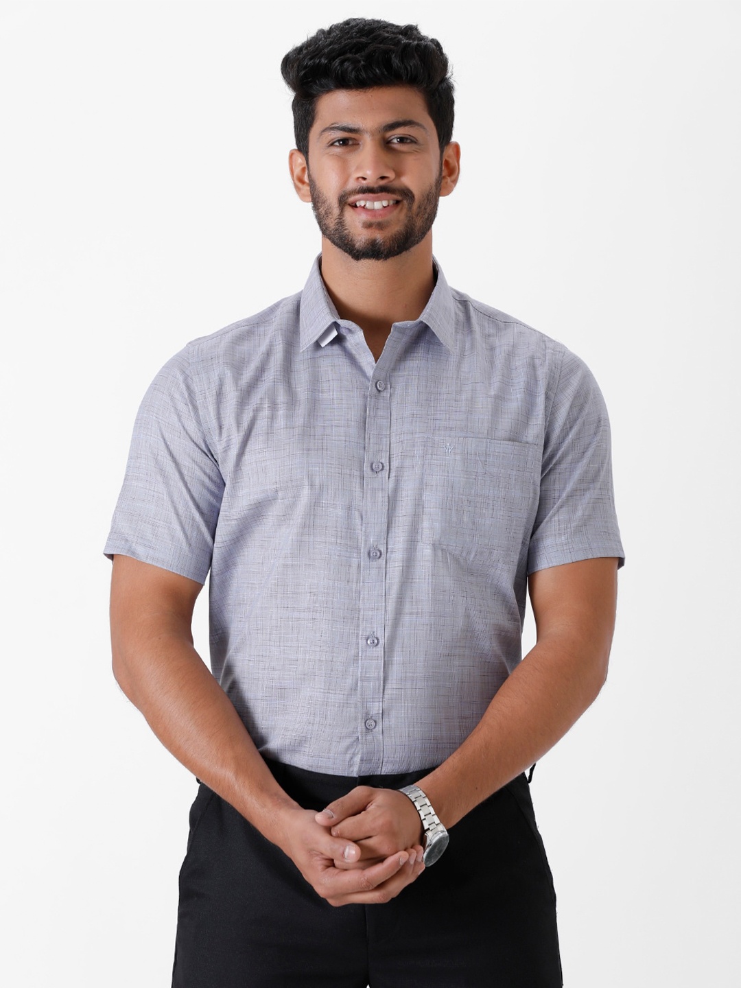 

Ramraj Men Striped Formal Shirt, Grey