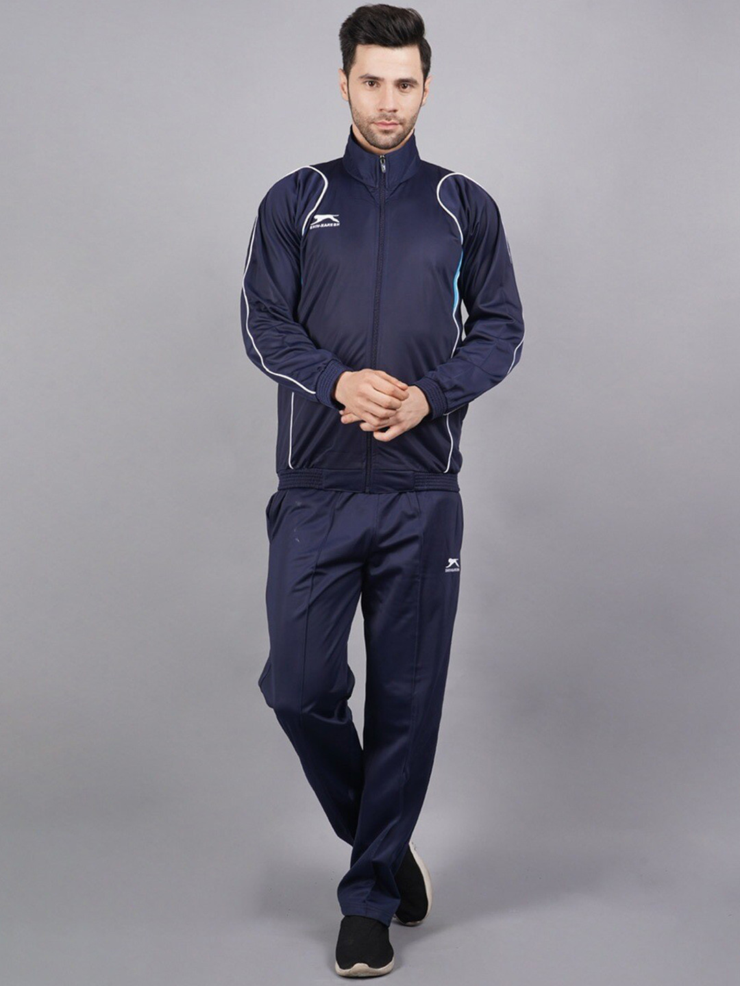 

Shiv Naresh Men Side Striped With Brand Logo Detail Tracksuits, Blue