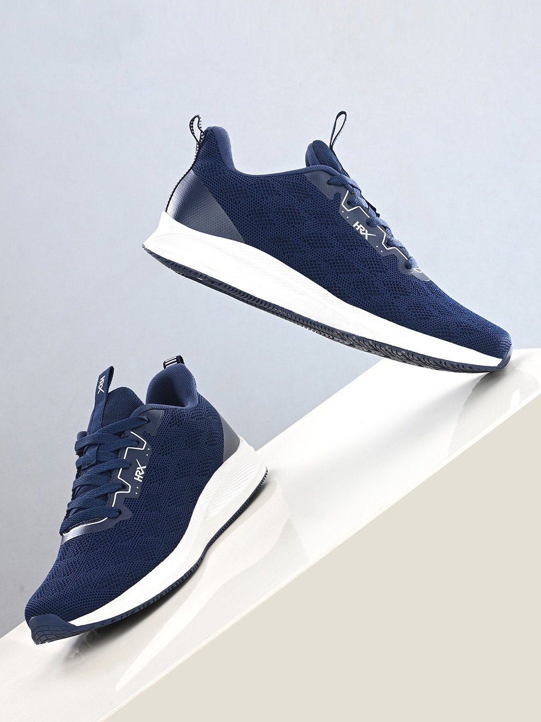 

HRX by Hrithik Roshan Men Navy Blue Mesh Running Marking Shoes