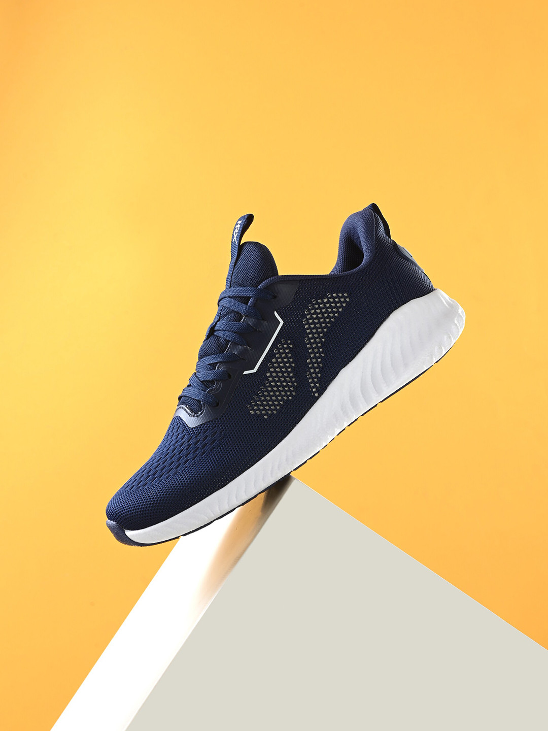 

HRX by Hrithik Roshan Men Navy Blue Mesh Running Marking Shoes