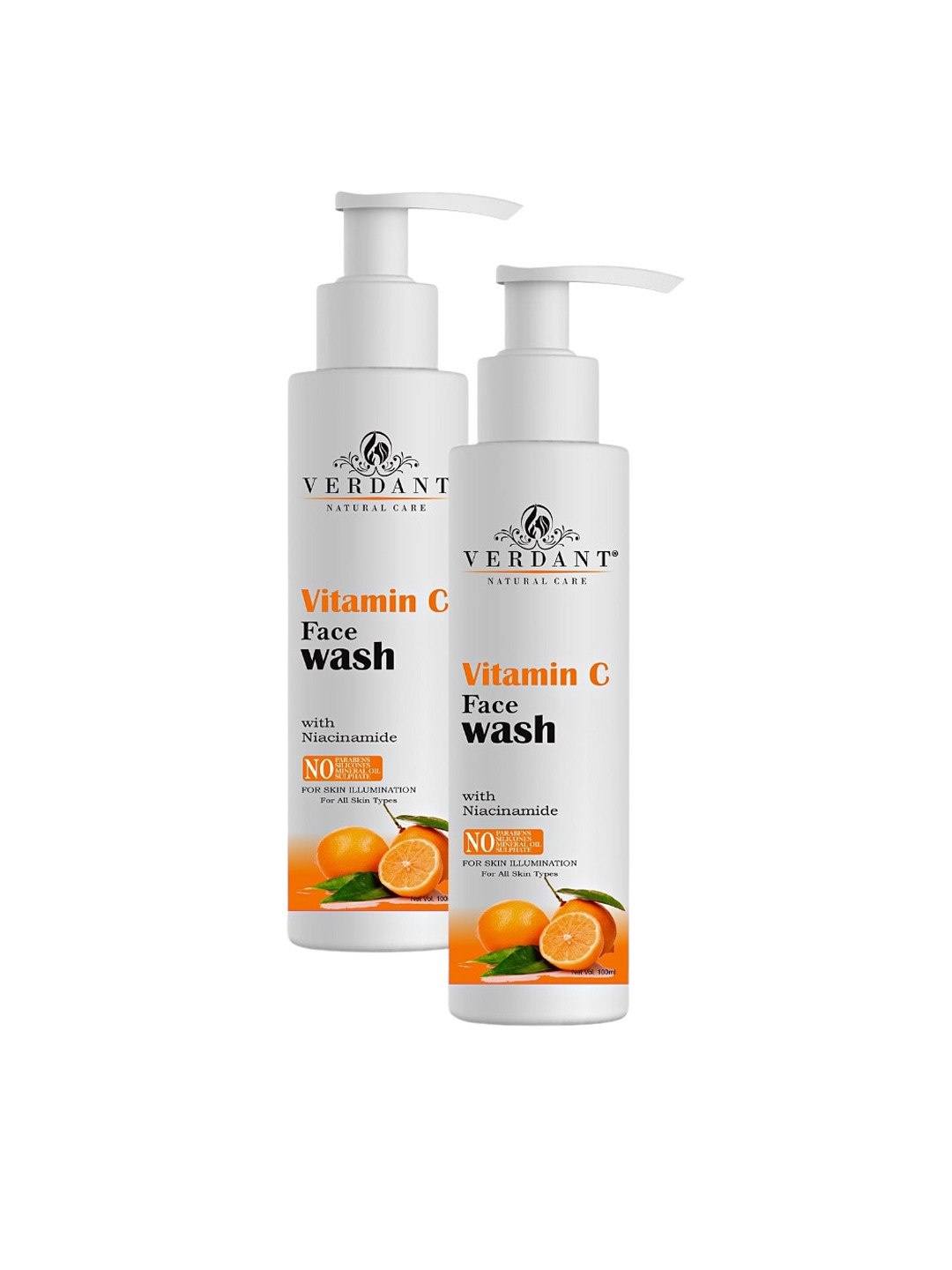 

Verdant Natural Care Set Of 2 Vitamin C Face Washes - 100 ml Each, White