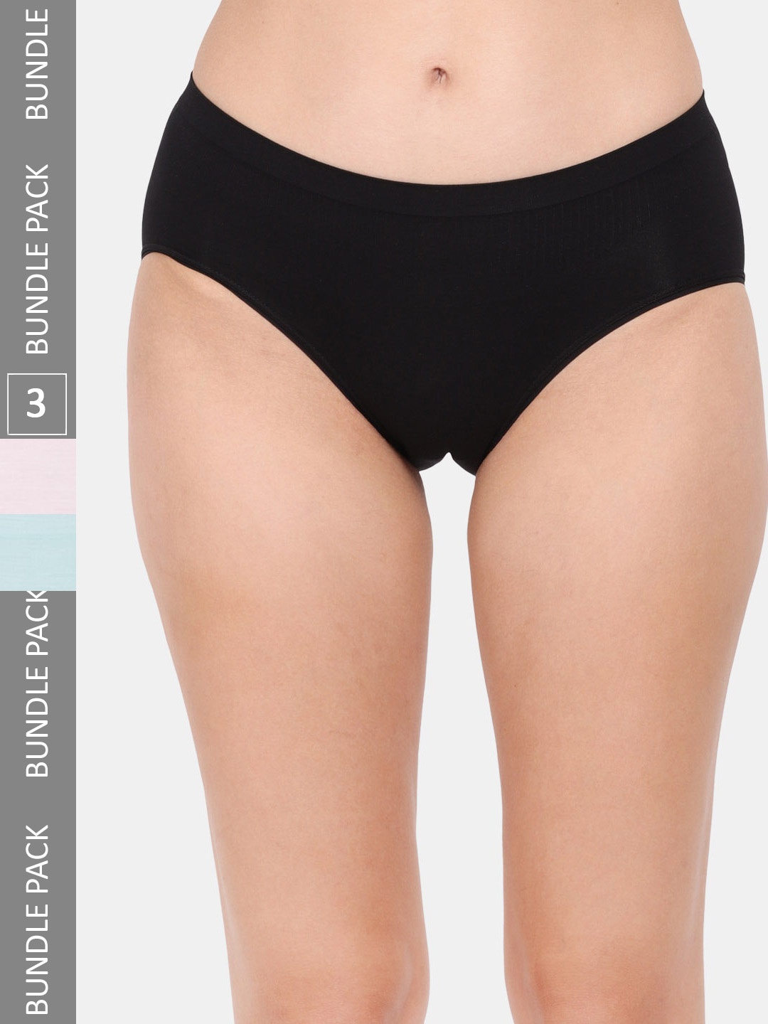 

Amour Secret Women Pack Of 3 Anti-Bacterial Hipster Briefs, Black