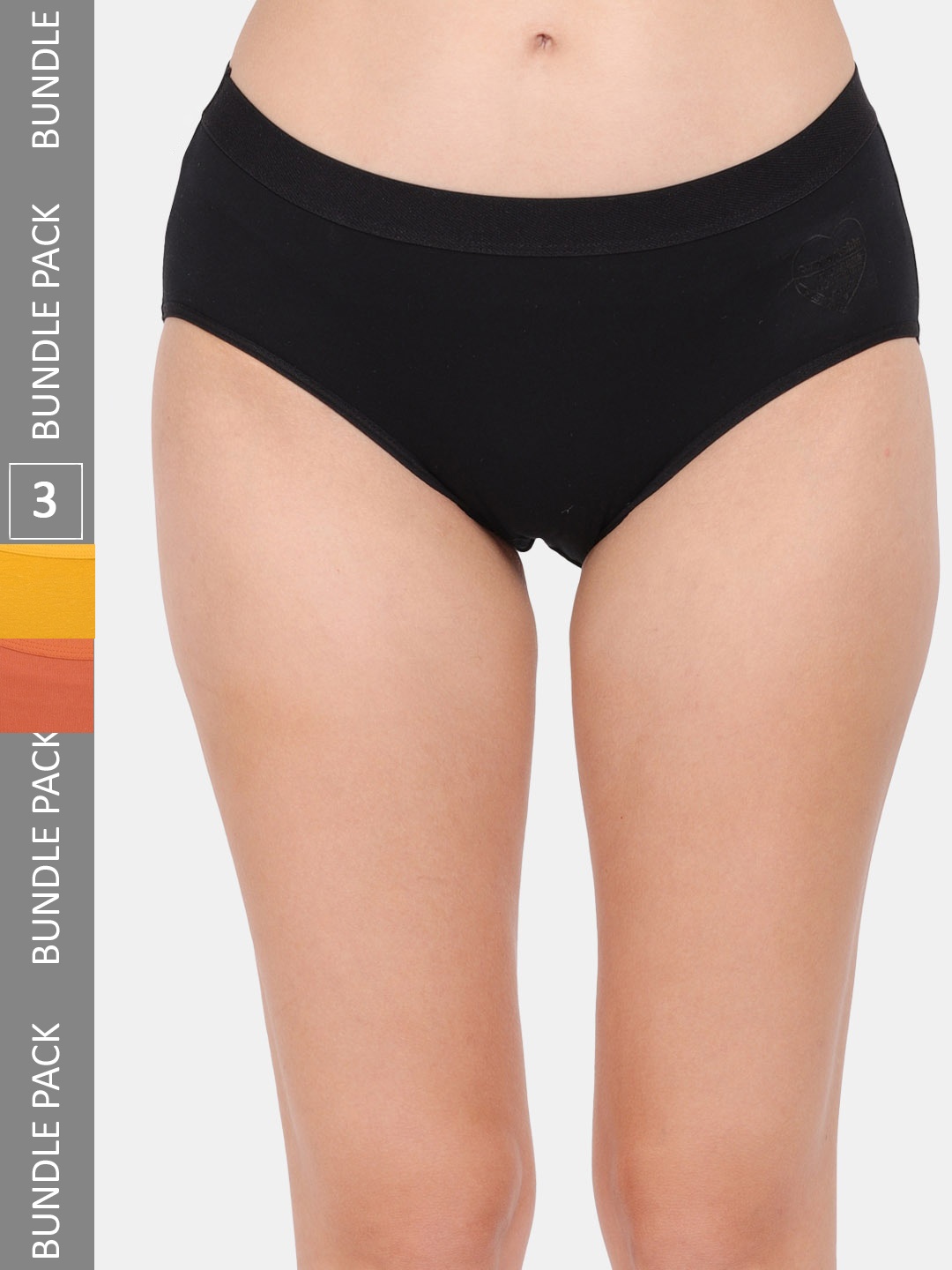 

Amour Secret Women Pack Of 3 Mid-Rise Anti-Bacterial Hipster Briefs, Black