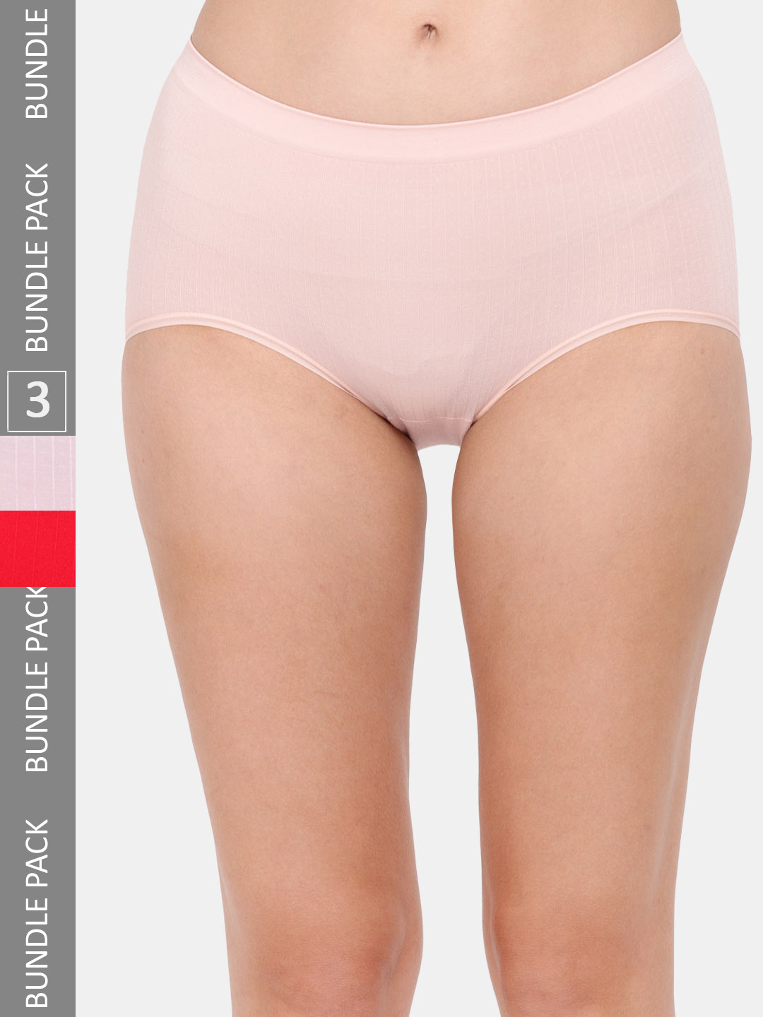 

Amour Secret Women Pack Of 3 Mid-Rise Hipster Briefs, Peach