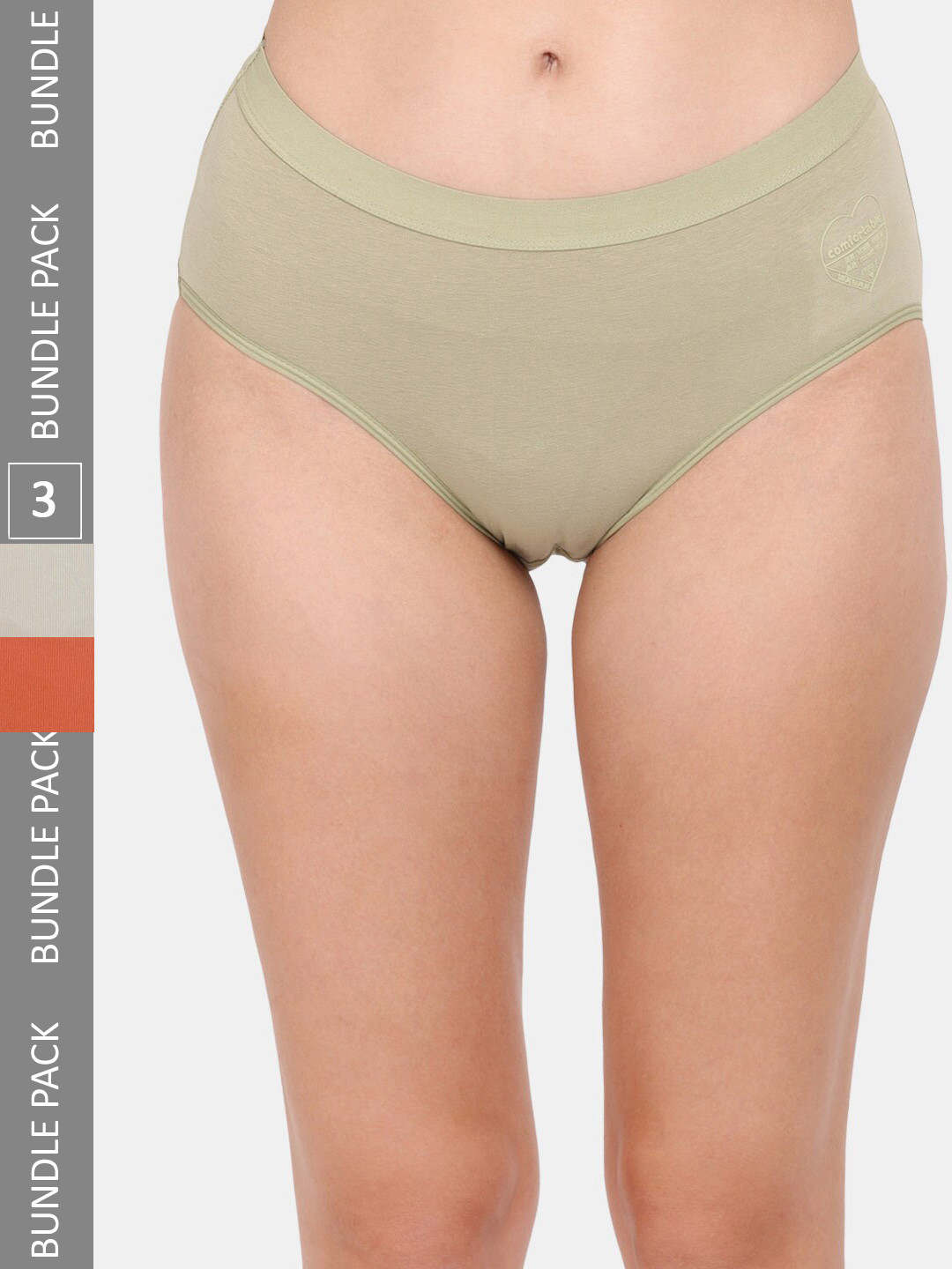 

Amour Secret Women Pack Of 3 Hipster Briefs, Green