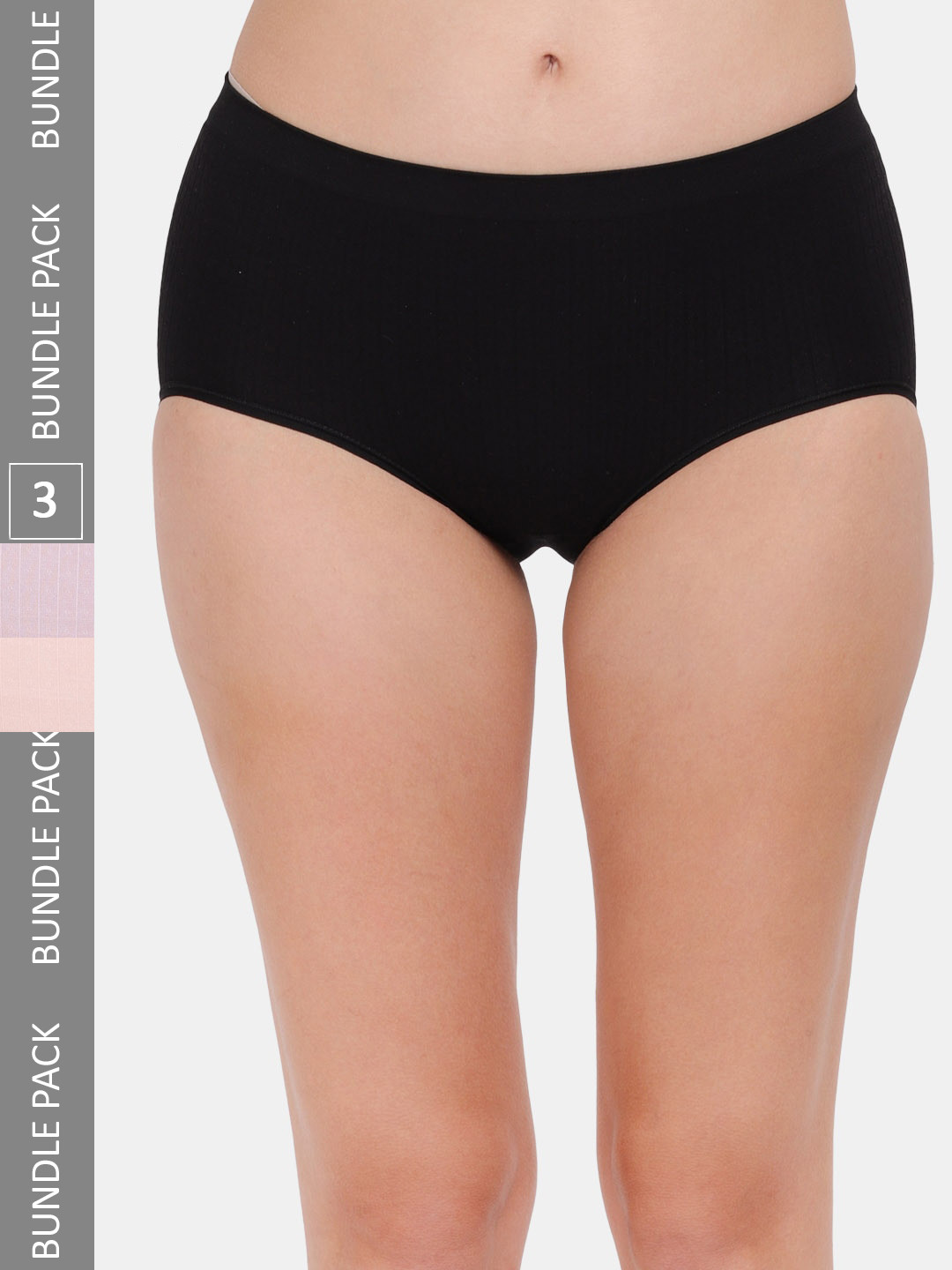 

Amour Secret Women Pack Of 3 Hipster Briefs, Black