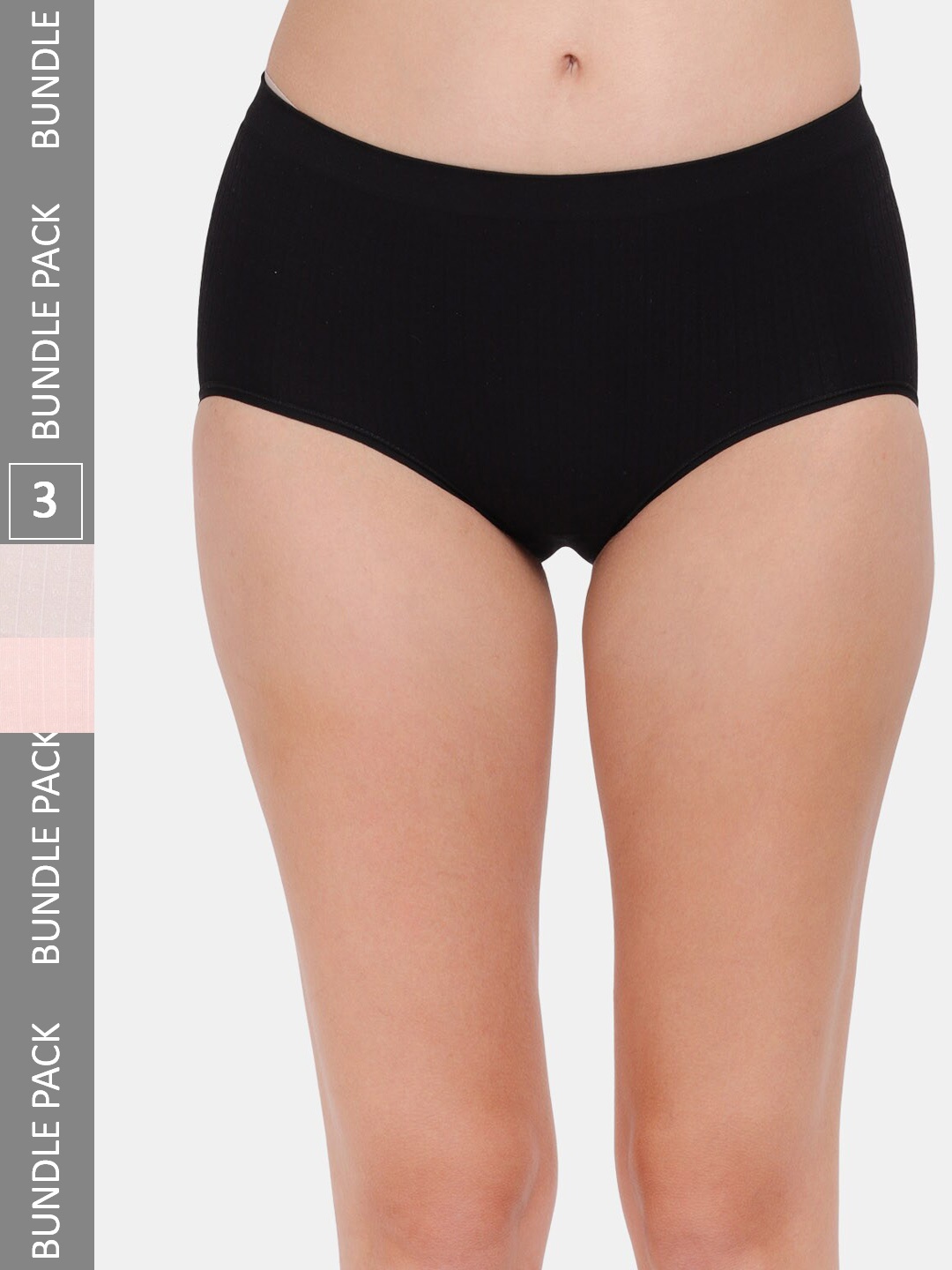 

Amour Secret Women Pack Of 3 Mid-Rise Hipster Briefs, Black