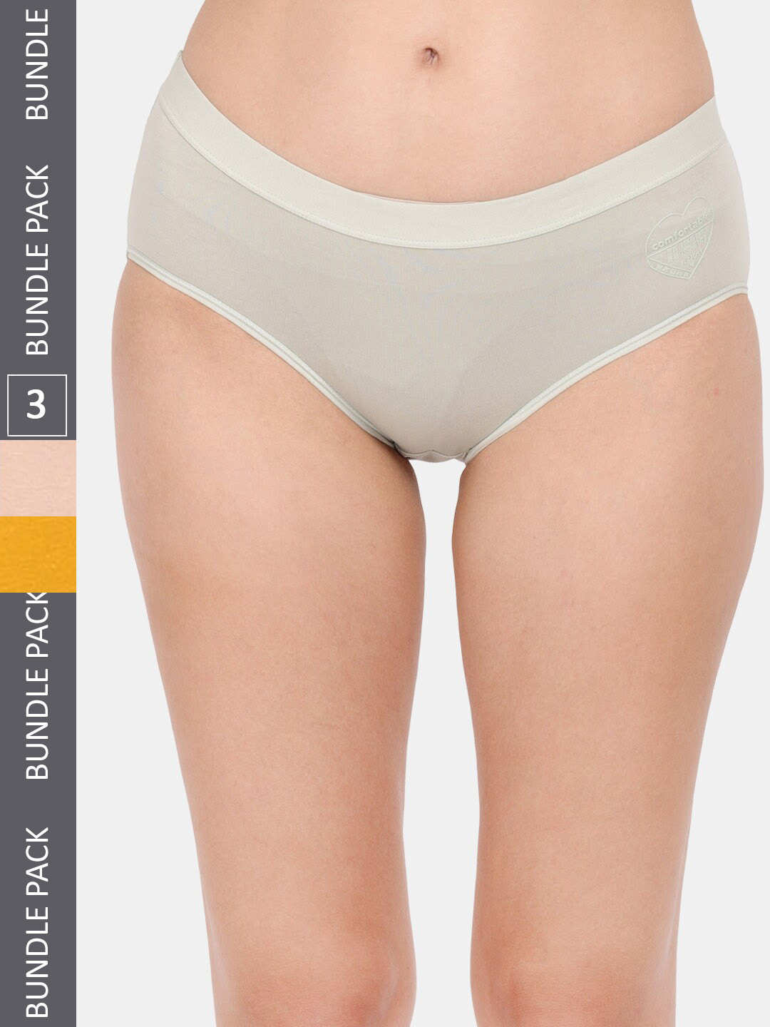 

Amour Secret Women Cotton Pack Of 3 Mid-Rise Hipster Briefs, Green