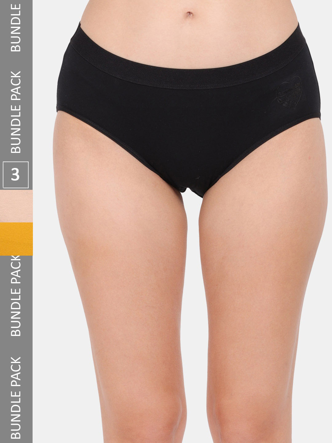 

Amour Secret Women Pack Of 3 Hipster Briefs, Black
