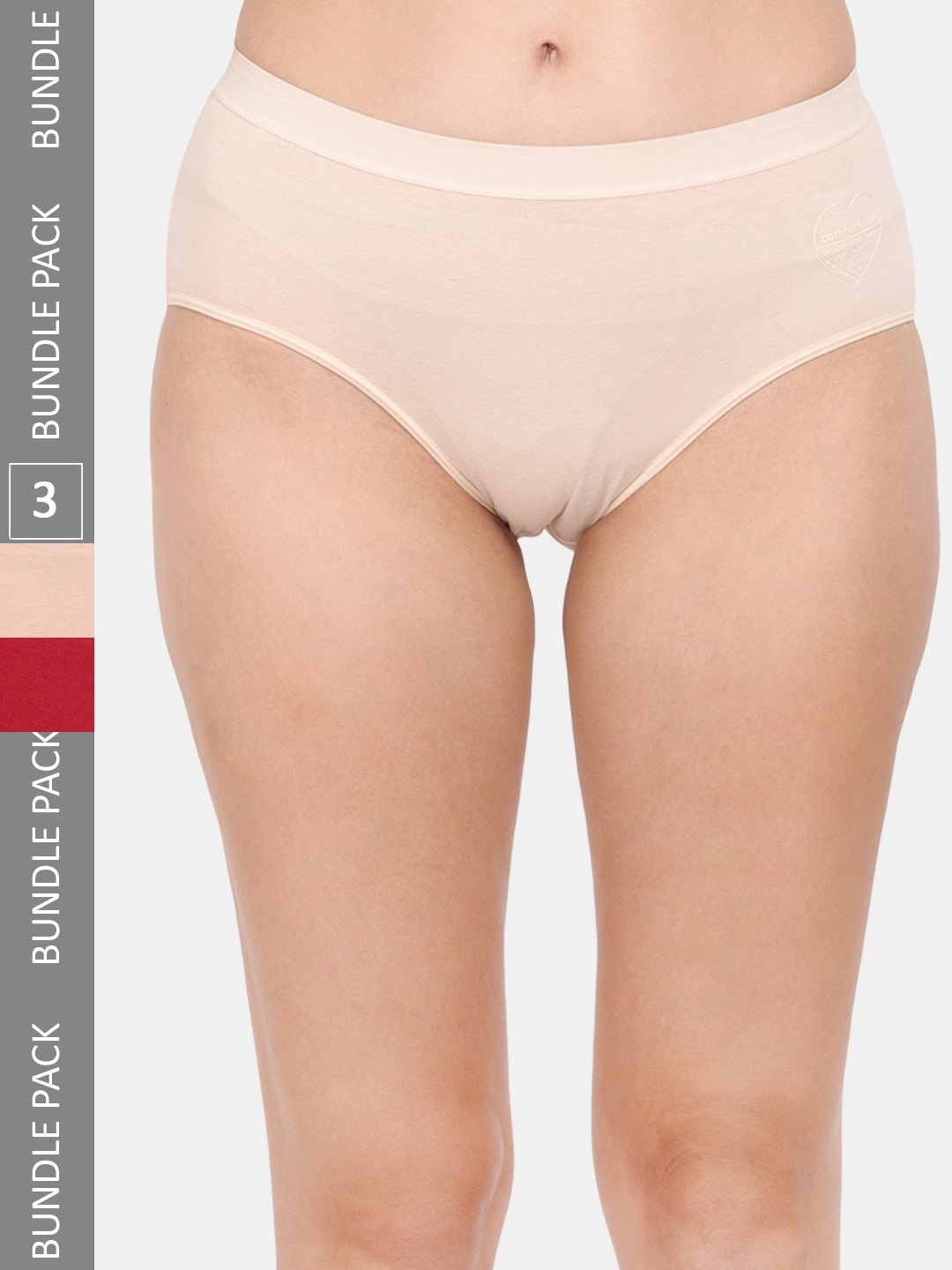 

Amour Secret Women Pack Of 3 Hipster Briefs, Nude