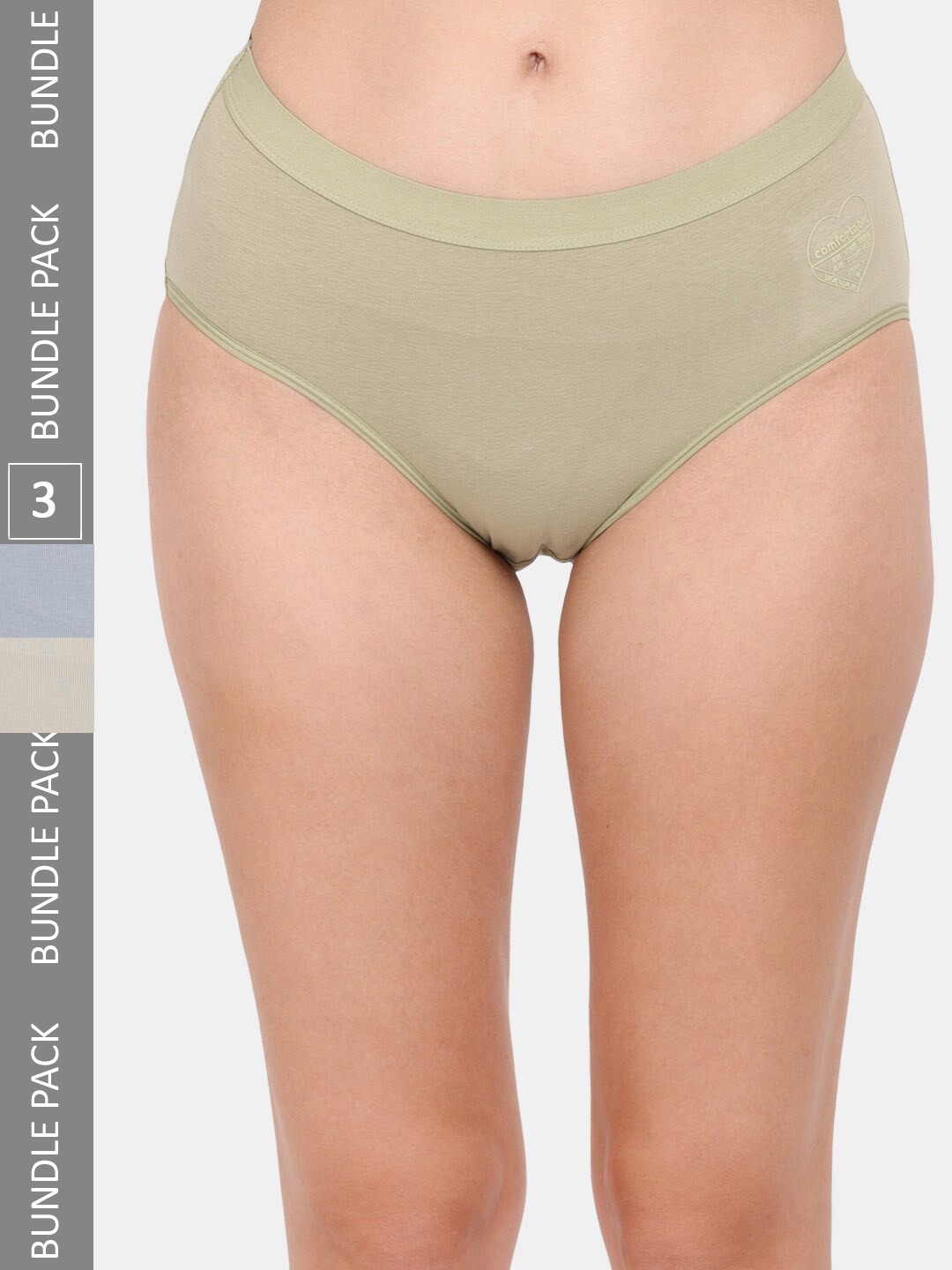 

Amour Secret Women Pack Of 3 Mid-Rise Hipster Briefs, Green