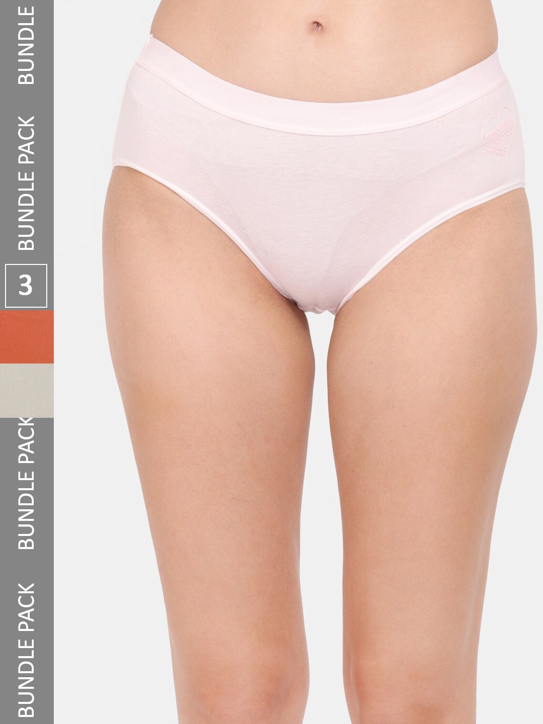 

Amour Secret Women Pack Of 3 Mid-Rise Anti-Bacterial Hipster Briefs, Pink