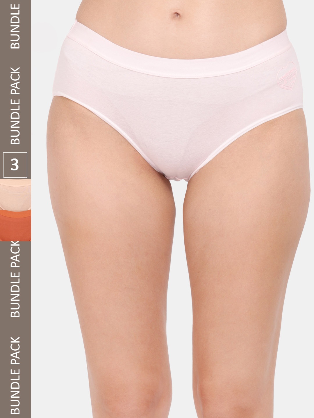 

Amour Secret Women Pack of 3 Cotton Anti-Bacterial Hipster Briefs, Assorted