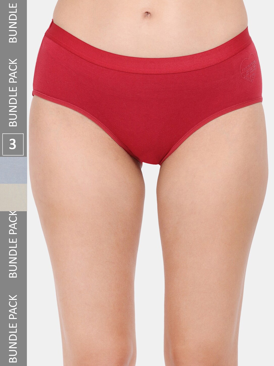 

Amour Secret Women Pack Of 3 Cotton Hipster Briefs, Blue