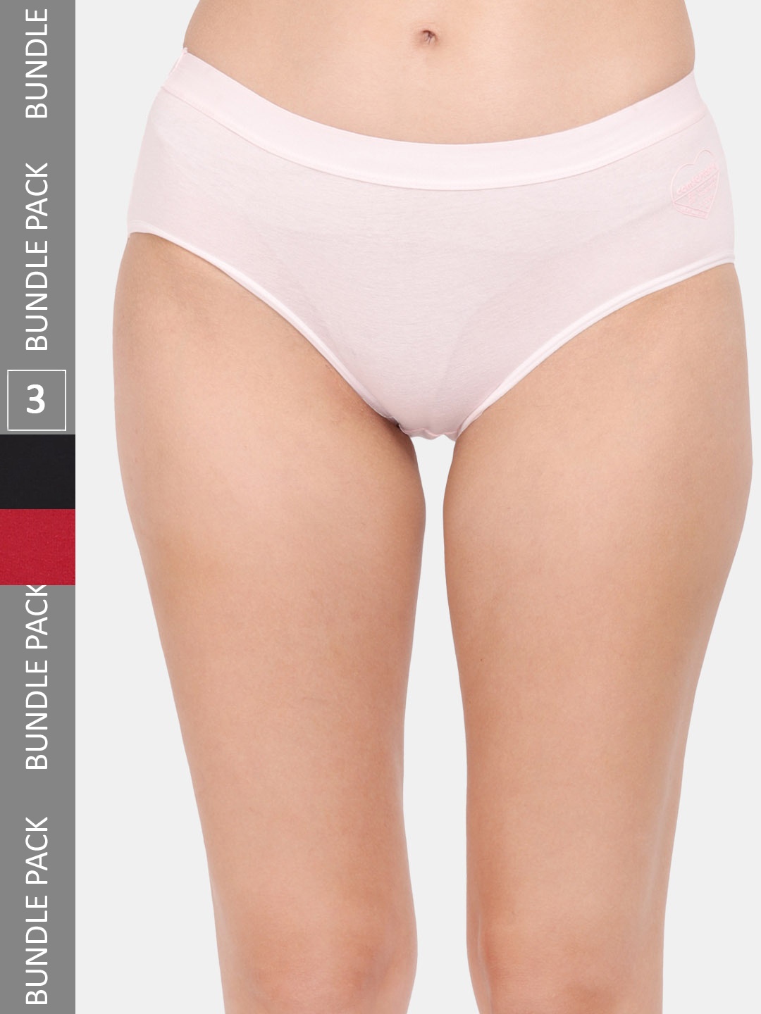 

Amour Secret Women Pack Of 3 Cotton Hipster Briefs, Black