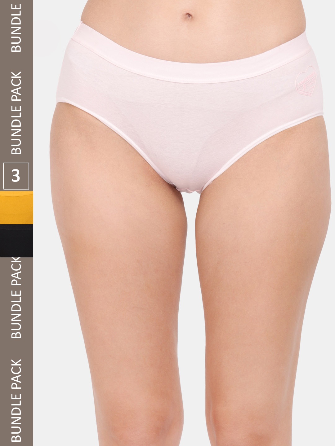 

Amour Secret Women Pack Of 3 Anti Bacterial Hipster Briefs, Black