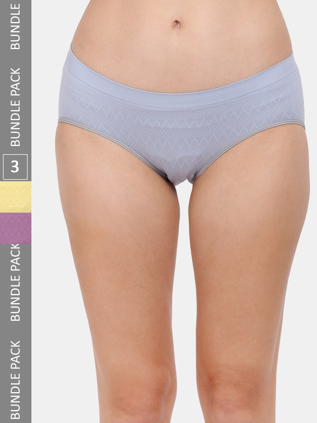 Amour Secret Women Pack Of 3 Mid-Rise Anti-Bacterial Hipster Briefs, Purple