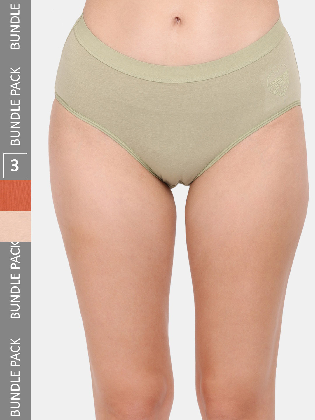 

Amour Secret Women Pack of 3 Mid-Rise Hipster Briefs, Green