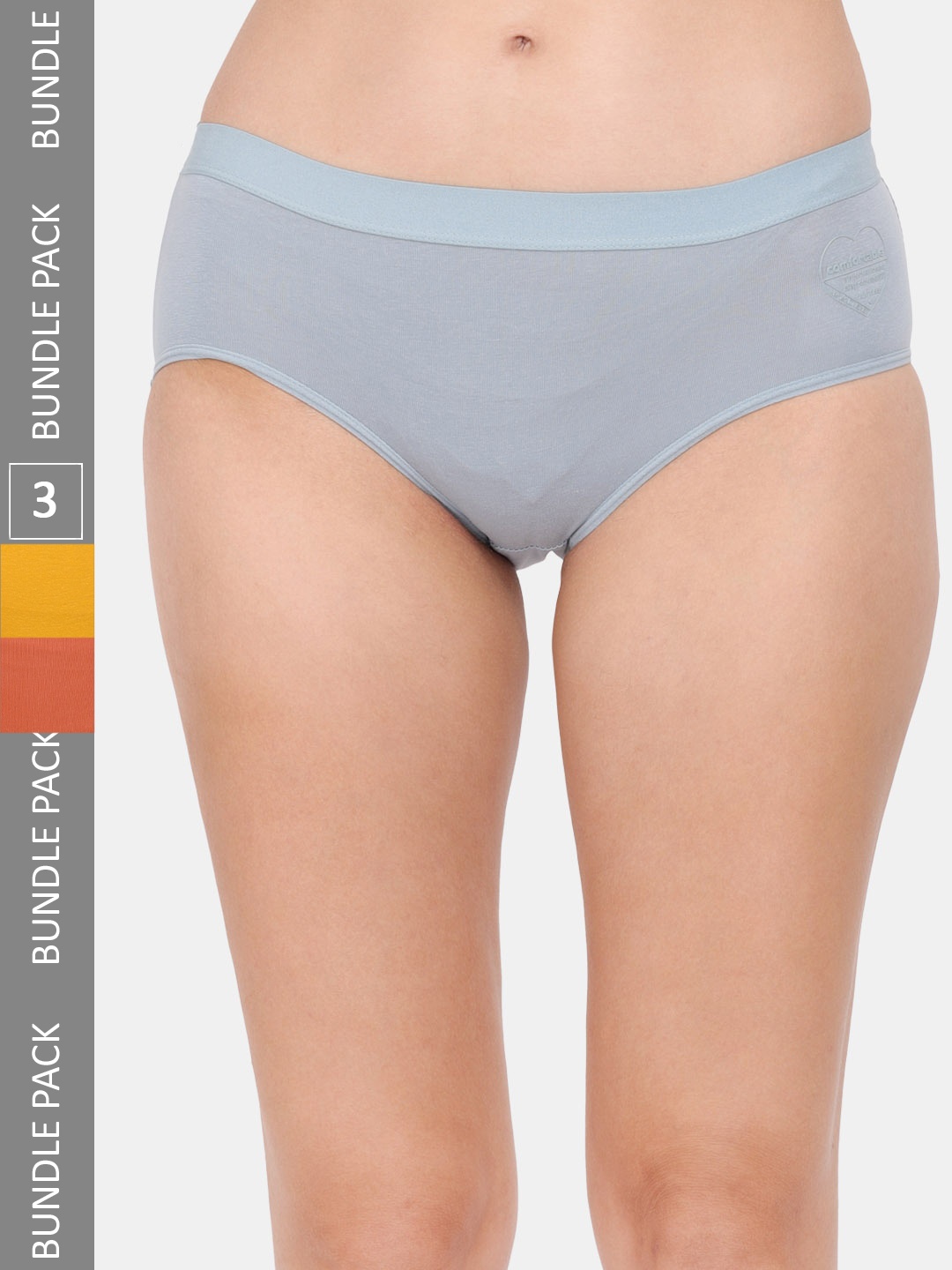 

Amour Secret Women Pack of 3 Hipster Briefs, Grey