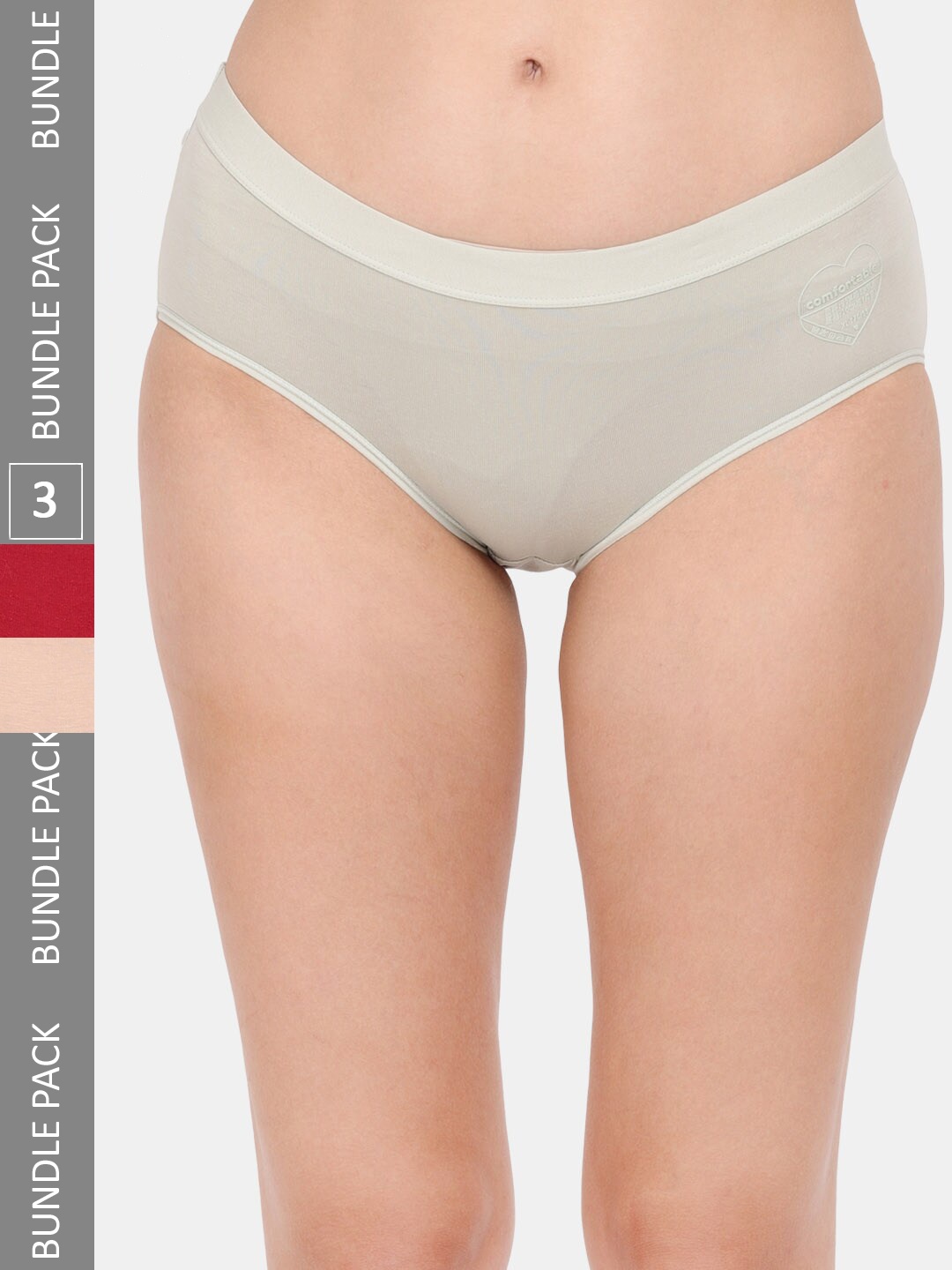 

Amour Secret Women Pack Of 3 Hipster Briefs, Green