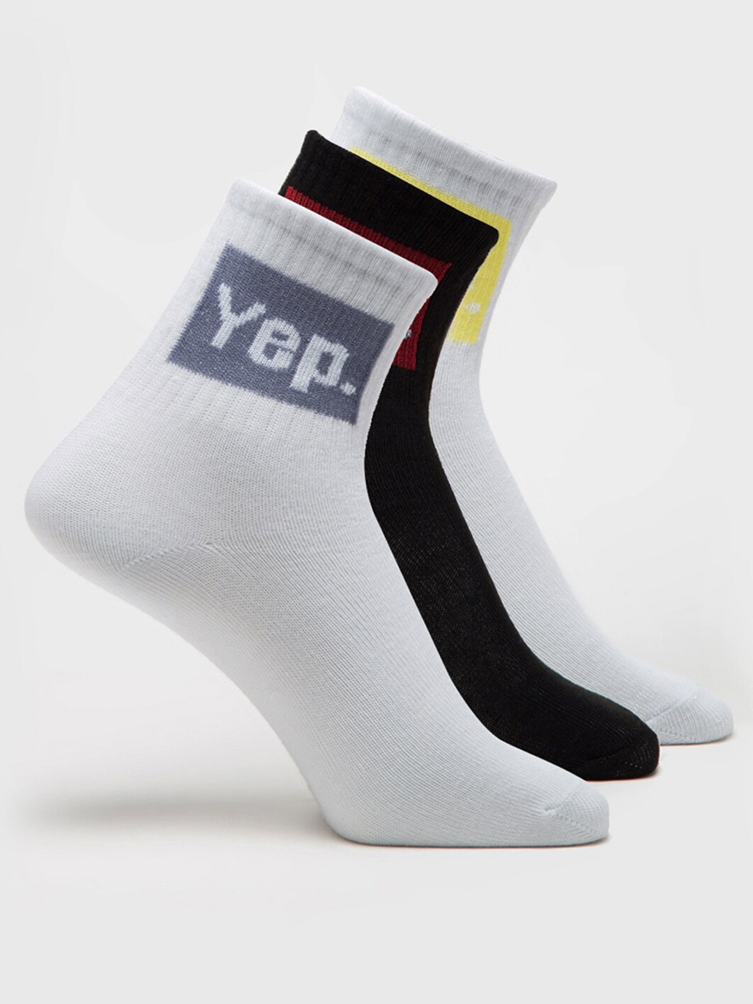 

J Style Women Pack Of 3 Assorted Ankle-Length Socks