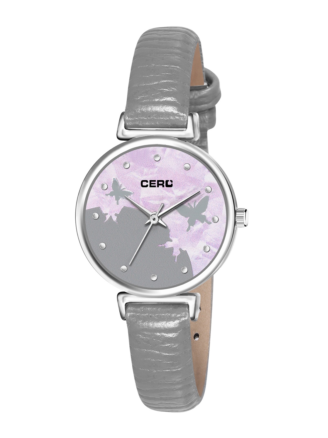 

CERO Women Grey Brass Mother of Pearl Dial & Grey Straps Analogue Watch, Green