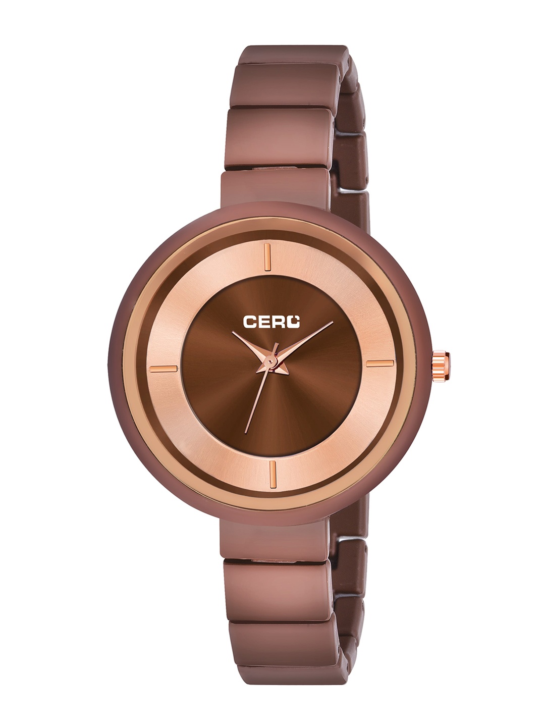 

CERO Women Brass Dial & Bracelet Style Straps Analogue Watch BG-206-Brown-Metal-Brown