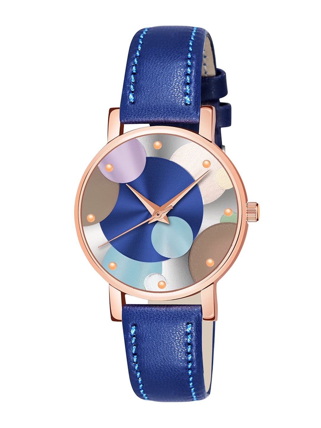 

CERO Women Brass Printed Dial & Blue Straps Analogue Watch