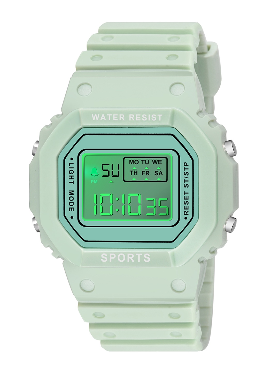

CERO Women Brass Dial & Green Textured Straps Digital Watch C-1001-Green-Green