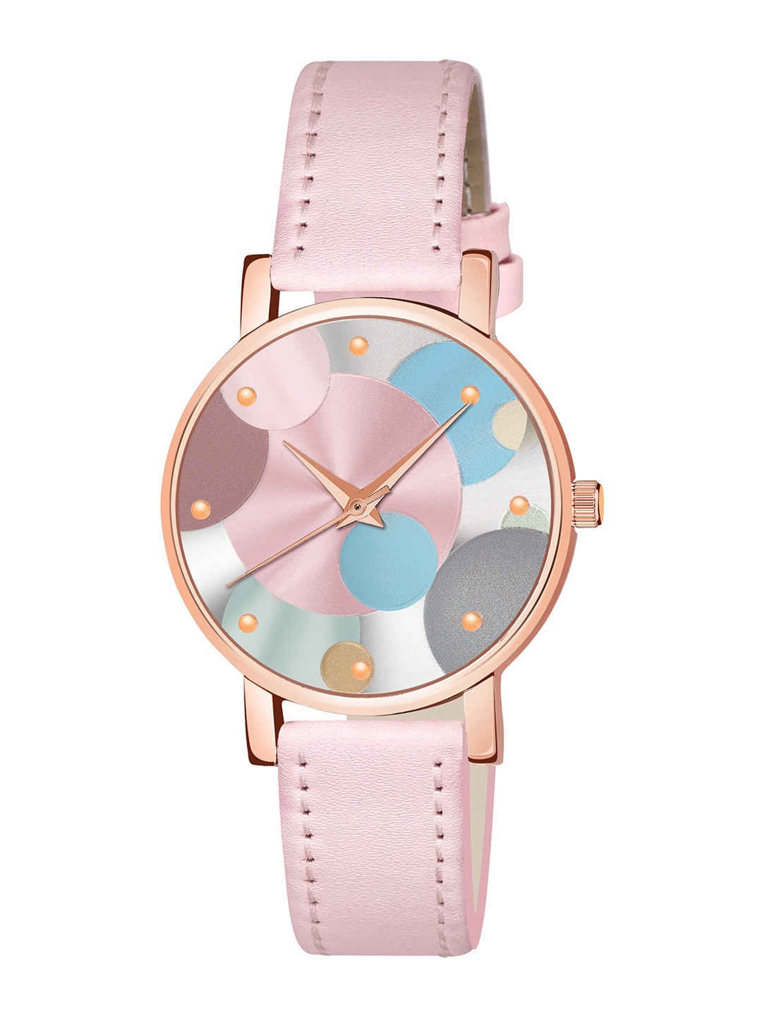 

CERO Women Pink Brass Printed Dial & Pink Straps Analogue Watch AB63