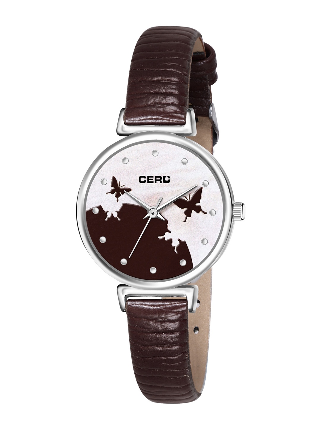 

CERO Women Brass Printed Dial & Straps Analogue Watch, Brown