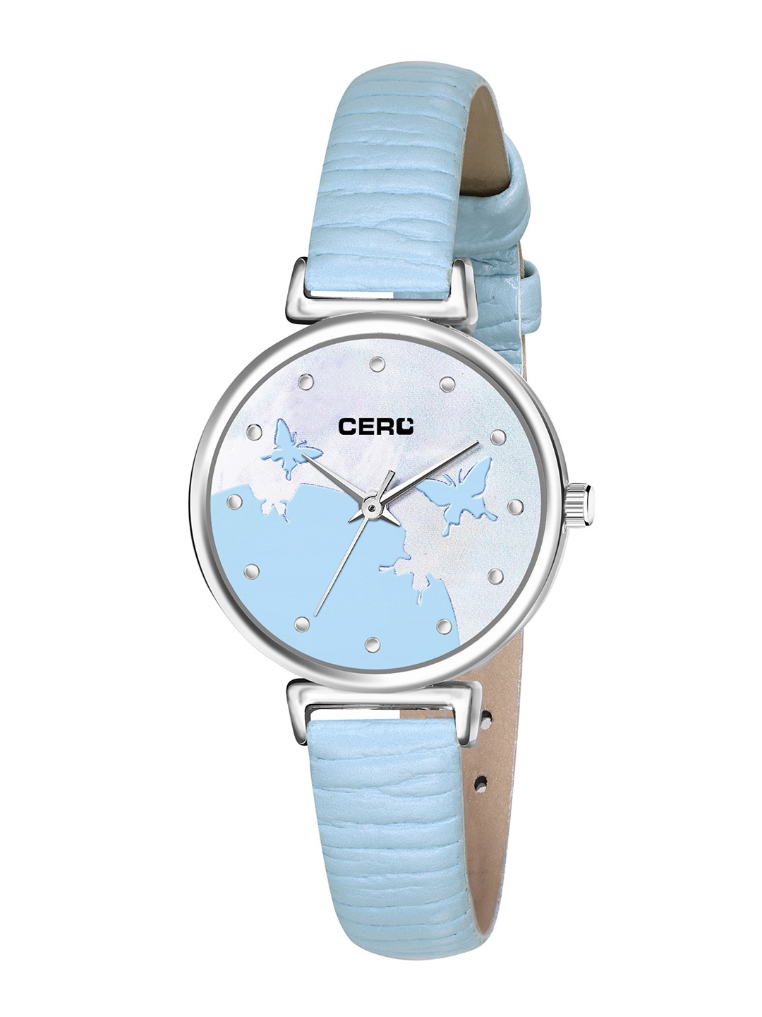 

CERO Women Blue Brass Dial & Blue Straps Analogue Watch AB64-FLY